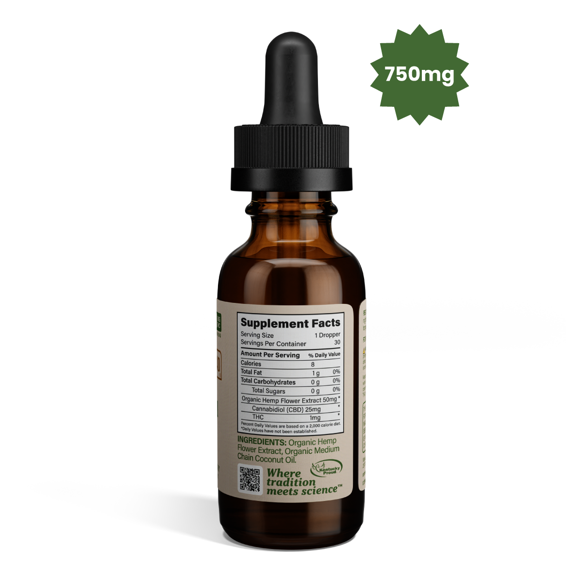 CBD Oil 750 mg supplement facts